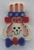 Mill Hill Ceramic Button 86127 Uncle Sam Bunny