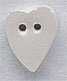 Mill Hill Ceramic Button 86258 Medium White Folk Heart