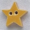 Mill Hill Ceramic Button 86288 Very Small Bright Yellow Star