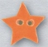Mill Hill Ceramic Button 86408 Small Tangerine Star