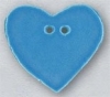 Mill Hill Ceramic Button 86413 Large Aqua Heart
