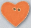 Mill Hill Ceramic Button 86415 Large Tangerine Heart