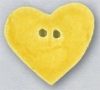 Mill Hill Ceramic Button 86417 Large Bright Yellow Heart