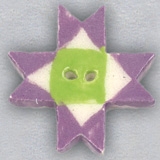 Mill Hill Ceramic Button 86427 Lilac Ohio Star