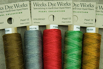 Weeks Dye Works Hand Over-Dyed Pearl Cotton Thread - Size 8 Lancaster Red