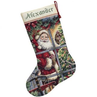 Candy Cane Santa Stocking from Dimensions
