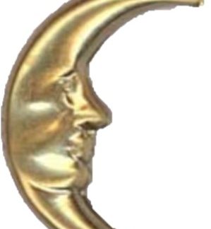 Brass moon charm