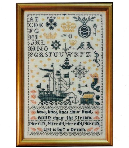 RMS1062 Row, Row Your Boat cross stitch pattern