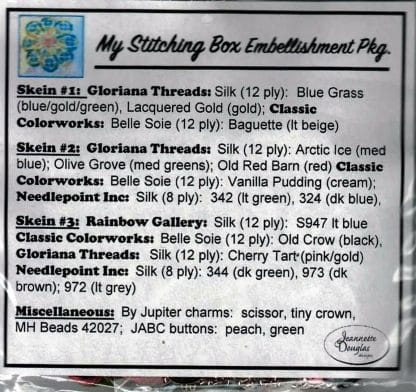 My Stitching Box Embellishment Pack JDD289E