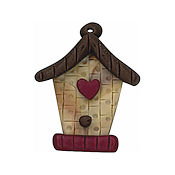 Stoney Creek Buttons SB191 Birdhouse with Heart