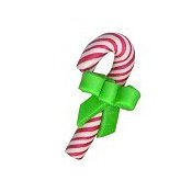 Stoney Creek Buttons SB444 Candy Cane with Bow