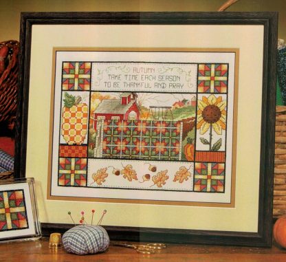 SCL153 Fall Quilt cross stitch pattern from Stoney Creek