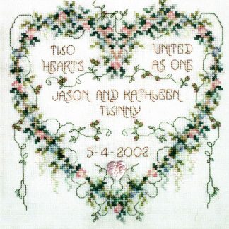 SCL251 Two Hearts United cross stitch pattern by Stoney Creek
