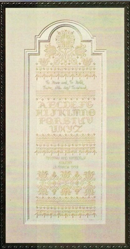 SCL258 Heirloom Wedding Sampler Cross Stitch Pattern from Stoney Creek