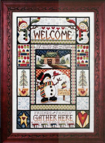 SCL275 Winter Welcome Sampler cross stitch pattern from Stoney Creek