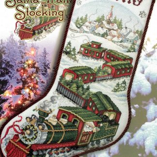 SCL314 Santa Train Stocking cross stitch pattern by Stoney Creek