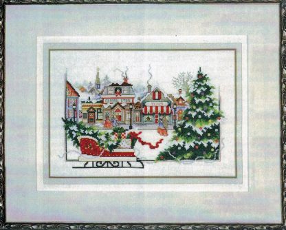 SCL353 Christmas Sleigh in the Village cross stitch pattern from Stoney Creek