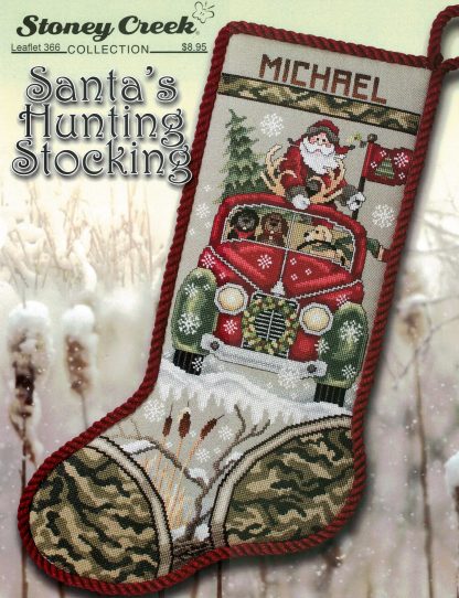 SCL366 Santa's Hunting Stocking cross stitch pattern from Stoney Creek