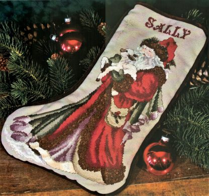 SCL387 Santa and Lamb Stocking cross stitch pattern from Stoney Creek