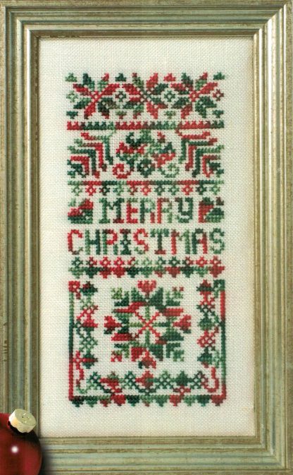 SCL395 Merry Christmas Silhouette cross stitch pattern from Stoney Creek