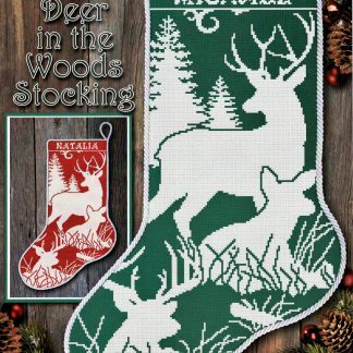 SCL411 Deer in the Woods Stocking cross stitch pattern from Stoney Creek