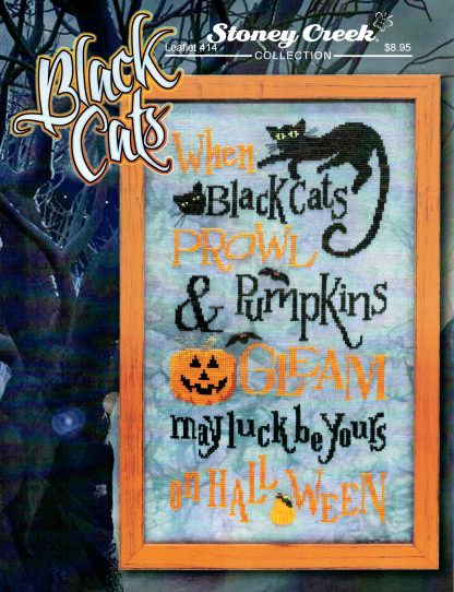 SCL414 Black Cats cross stitch pattern from Stoney Creek