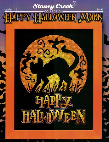 SCL415 Happy Halloween Moon cross stitch pattern from Stoney Creek