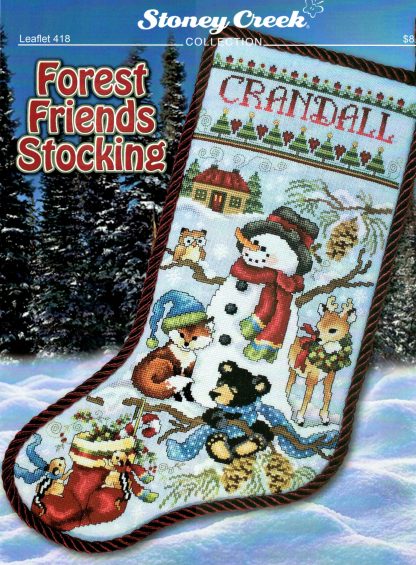 SCL418 Forest Friends Stocking cross stitch pattern from Stoney Creek