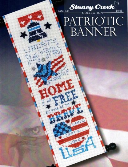 SCL446 Patriotic Banner cross stitch pattern from Stoney Creek