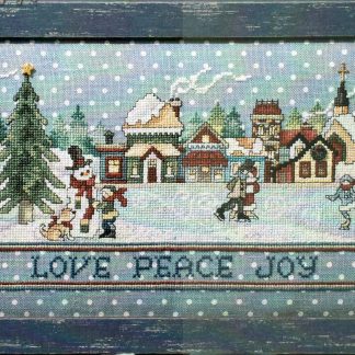 SCL471 Village Love Peace Joy cross stitch pattern from Stoney Creek