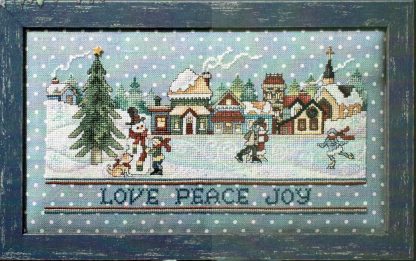 SCL471 Village Love Peace Joy cross stitch pattern from Stoney Creek