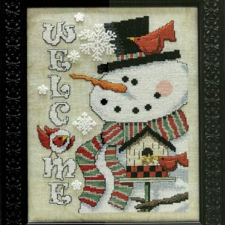 SCL493 Snowman & Friends Welcome cross stitch pattern from Stoney Creek