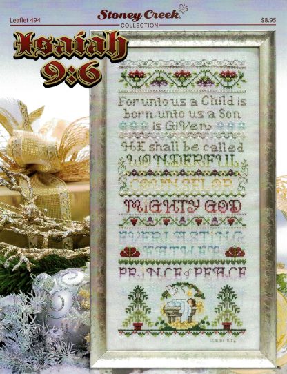 SCL494 Isaiah 9:6 cross stitch pattern from Stoney Creek