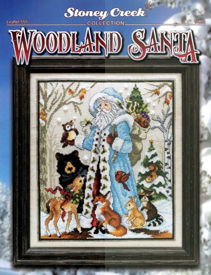 SCL555 Woodland Santa cross stitch pattern from Stoney Creek