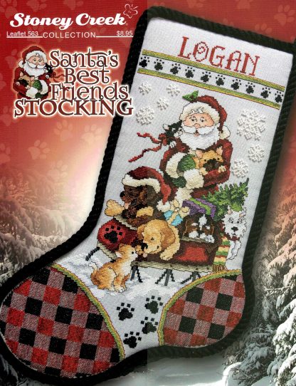 SCL563 Santa's Best Friend Stocking cross stitch pattern from Stoney Creek