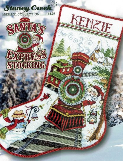 SCL579 Santa's Express Stocking cross stitch pattern from Stoney Creek