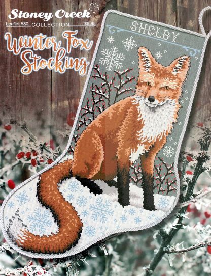 SCL580 Winter Fox Stocking cross stitch pattern from Stoney Creek