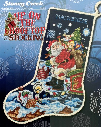 SCL588 Up on the Rooftop Stocking cross stitch pattern from Stoney Creek