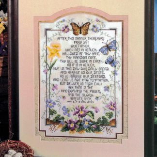 SCL612 Floral Lord's Prayer cross stitch pattern from Stoney Creek