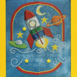 SCL634 Out of This World Birth Sampler cross stitch pattern from Stoney Creek