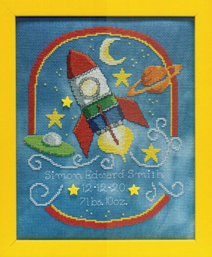 SCL634 Out of This World Birth Sampler cross stitch pattern from Stoney Creek