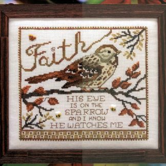 SCL636 His Eye is on the Sparrow cross stitch pattern from Stoney Creek