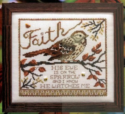 SCL636 His Eye is on the Sparrow cross stitch pattern from Stoney Creek