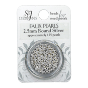 SJ Designs faux pearls silver