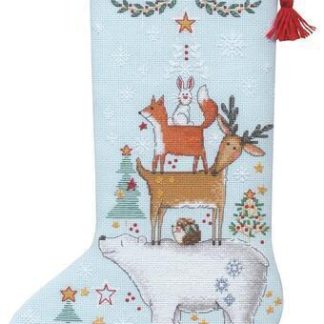 Woodland Stack Stocking cross stitch from Dimensions