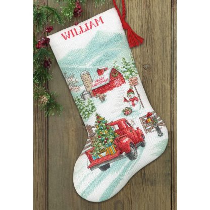 Holiday Farm Stocking cross stitch kit from Dimensions