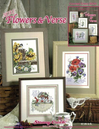 More Flowers & Verse cross stitch book from Stoney Creek SCB340