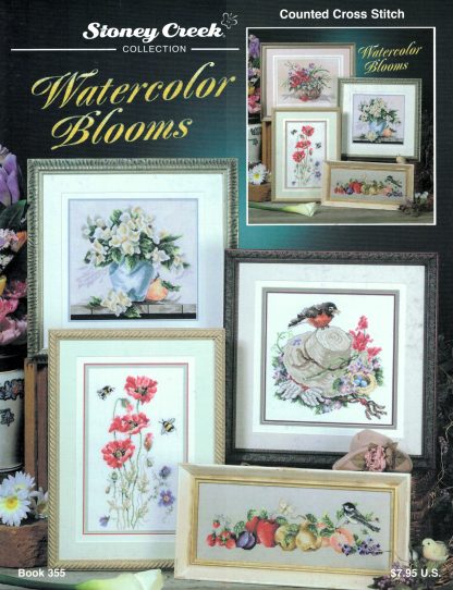 Watercolor Blooms cross stitch book from Stoney Creek SCB355