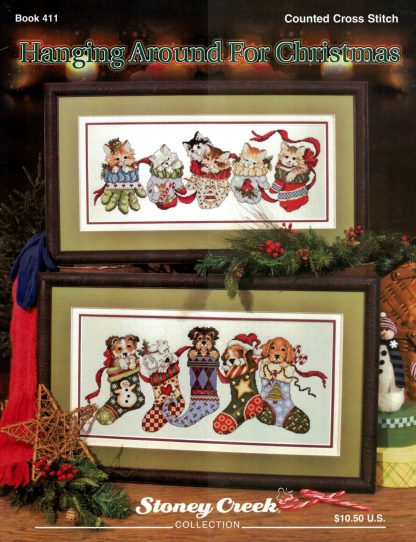 Hanging Around for Christmas cross stitch book SCB411 from Stoney Creek