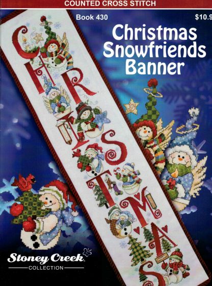 Christmas Snowfriends Banner cross stitch book SCB430 from Stoney Creek